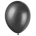 12" PREMIUM PEARLIZED BALLOONS 8 PACK INK BLACK