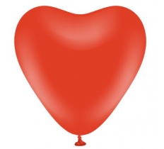 KALISAN 12" STANDARD HEART LATEX BALLOONS RED