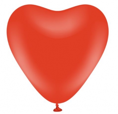 KALISAN 12" STANDARD HEART LATEX BALLOONS RED