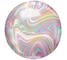 Pastel Marblez Orbz Xltm 15" Foil Balloons