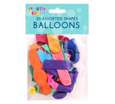 20 Assorted Shape Balloons