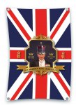 KING CORONATION TRADITIONAL FLAG PORTRAIT 108 X 180CM