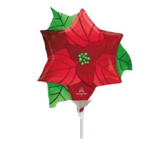 Poinsettia MiniShape Foil Balloons A30