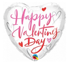 QUALATEX 18" HEART VALENTINE'S DAY CASUAL SCRIPT BALLOON