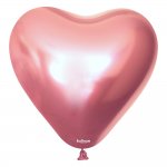 ALISAN 12" HEART MIRROR RED BALLOON - 25CT