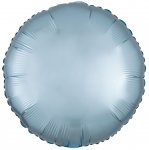 Amscan Silk Lustre Pastel Blue Circle Packaged Foil Balloon