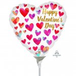 Happy Valentines Day 9" Painterly Hearts