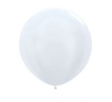 Satin Solid White 36" Latex Balloons 91.5cm 2 Pack
