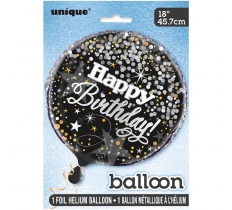 GLITTERING BIRTHDAY ROUND FOIL BALLOON 18"