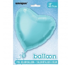 SOLID HEART FOIL BALLOON 18" BABY BLUE