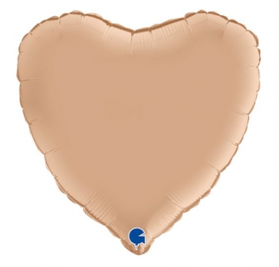 Nude 18" Satin Heart Foil Balloon ( 1 )