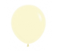 Pastel Matte Solid Yellow 18" Latex Balloons 45cm 25 Pack 25PC