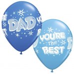 11" Dad You're The Best Latex Balloons 25 Pack