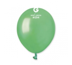 GEMAR 5" PK50 LATEX BALLOONS METALLIC MINT GREEN #094