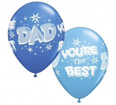 11" Dad You're The Best Latex Balloons 25 Pack