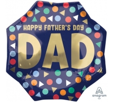 Happy Fathers Day Dad Jumbo Balloon 28" X 28"