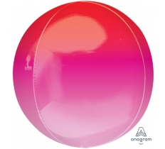 OMBRE RED & PINK ORBZ PACKAGED FOIL BALLOONS G20