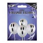 12" GHOST STREAMER BALLOONS 10PK