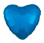 Amscan Metallic Blue Heart Standard Foil Balloons