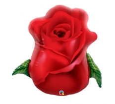 QUALATEX 33" SHAPE RED ROSE BUD BALLOON