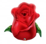 QUALATEX 33" SHAPE RED ROSE BUD BALLOON