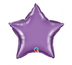 QUALATEX 20" STAR CHROME PURPLE PLAIN FOIL