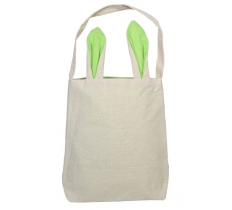 EASTER COTTON BAG WITH GREEN EARS