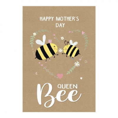 MOTHERS DAY QUEEN BEE POPPET CARD