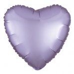 Amscan Silk Lustre Pastel Lilac Heart Standard Foil Balloons