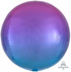 Ombre Pink & Blue Orbz Packaged 15" Foil Balloons