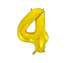 34" CLASSIC GOLD NUMBER 4 FOIL BALLOON (1)