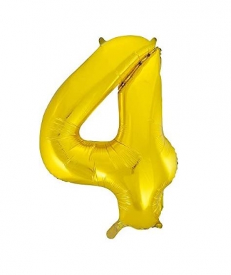 34" CLASSIC GOLD NUMBER 4 FOIL BALLOON (1)