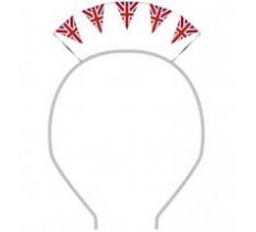 KING CORONATION UNION JACK BUNTING HEADBAND