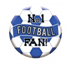Football Badges 5.5cm - Blue and White
