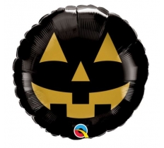 Qualatex 18" Jack Face Black And Gold Balloon