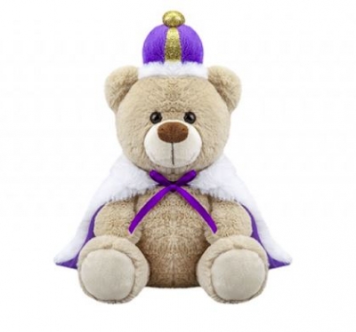 KING CORONATION UNION JACK BEAR WITH CROWN & CLOAK 20CM