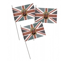 KING CORONATION VINATGE FLAG 20 X 30CM 3PC