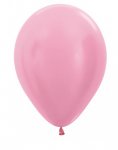 Sempertex 12" Pearl ( Satin ) Pink Latex Balloons 12 Pack