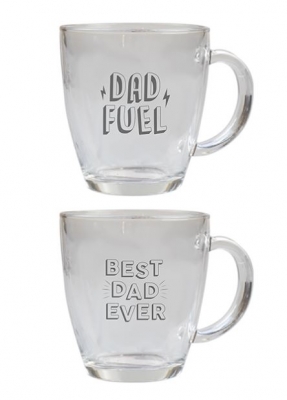 Father's Day Glass Coffee Cup