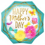 Supershape 22" Mothers Day Gold Trim Octagon Balloon