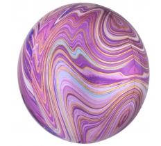 Purple Marblez Orbz Xl Packaged Foil Balloons G20