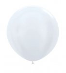 Satin Solid White 36" Latex Balloons 91.5cm 2 Pack