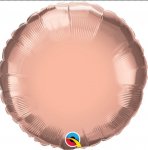 Round 18" Chrome Rose Gold Plain Foil