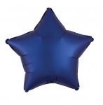 Amscan Silk Lustre Navy Blue Star Standard Foil Balloons