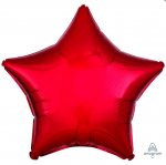 Anagram Metallic Red Star Standard Packaged Foil Balloon