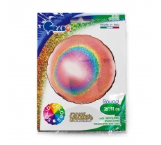 Grabo Round 36inch Glitter Holographic Rose Gold Single Pack