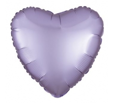 Amscan Silk Lustre Pastel Lilac Heart Standard Foil Balloons