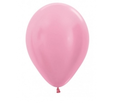 Sempertex 12" Pearl ( Satin ) Pink Latex Balloons 12 Pack