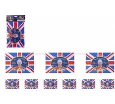 UNION JACK FLAG RAYON BUNTING 30 X 20CM 12 FLAGS