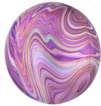 Purple Marblez Orbz Xl Packaged Foil Balloons G20